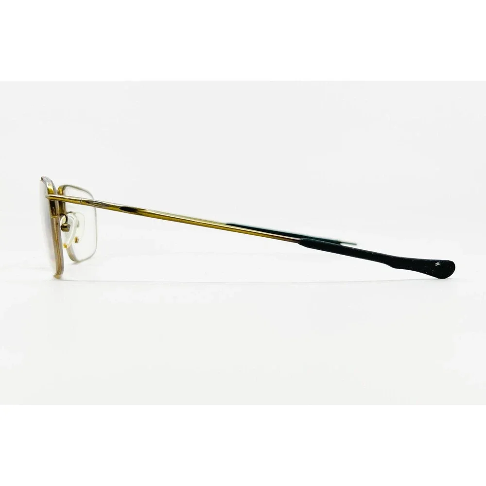 Oakley Eyeglasses Mens Green Semi Rimless Rectangular Metal Frames 45178